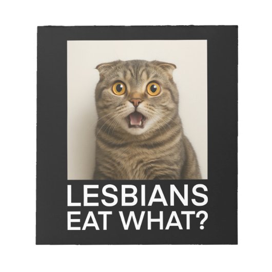 Lesbiennes Eten Wat Grappig Notitieblok (Voorkant)