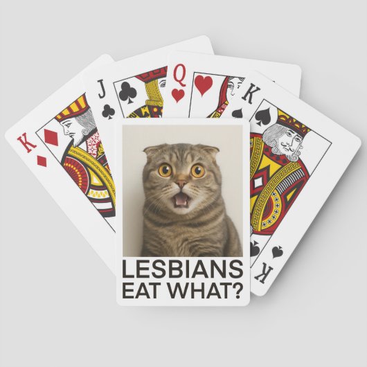 Lesbiennes Eten Wat Grappig Pokerkaarten (Achterkant)