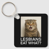 Lesbiennes Eten Wat Grappig Sleutelhanger (Voorkant)