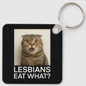 Lesbiennes Eten Wat Grappig Sleutelhanger (Achterkant)
