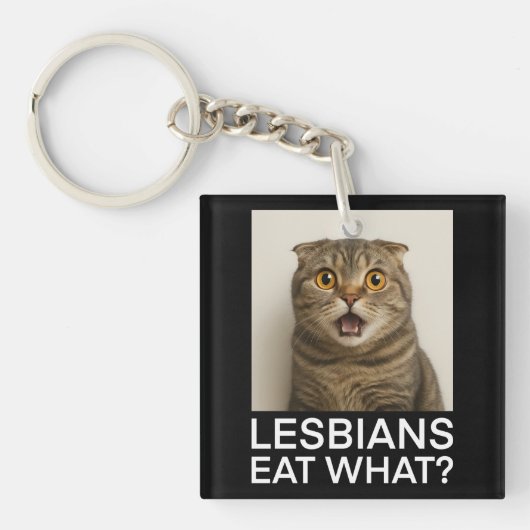 Lesbiennes Eten Wat Grappig Sleutelhanger (Voorkant)