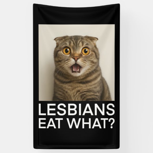 Lesbiennes Eten Wat Grappig Spandoek (Verticaal)