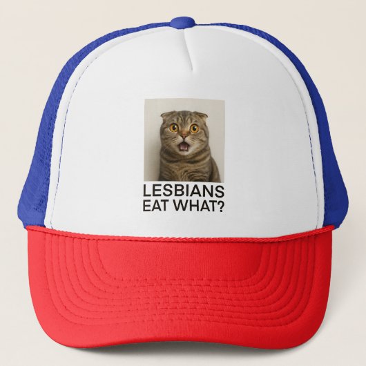 Lesbiennes Eten Wat Grappig Trucker Pet (Voorkant)