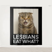 Lesbiennes Eten Wat Grappig Wandkleed (Voorkant)