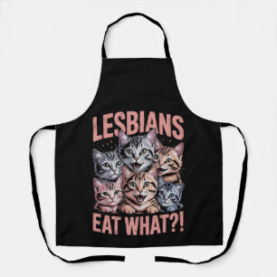 Lesbiennes Eten Wat Grappige Kat Lesbienne LGBTQ T Schort