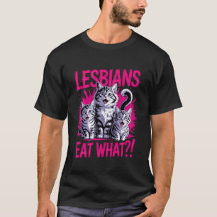 Lesbiennes Eten Wat Kat Grappige Gay Pride LGBTQ P T-shirt