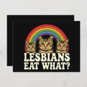 Lesbiennes eten wat  LGBT Pride Maand Meme Briefkaart (Voorkant / Achterkant)