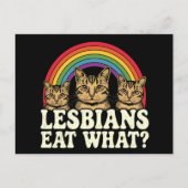 Lesbiennes eten wat  LGBT Pride Maand Meme Briefkaart (Voorkant)