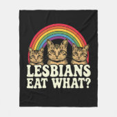 Lesbiennes eten wat  LGBT Pride Maand Meme Fleece Deken (Voorkant)