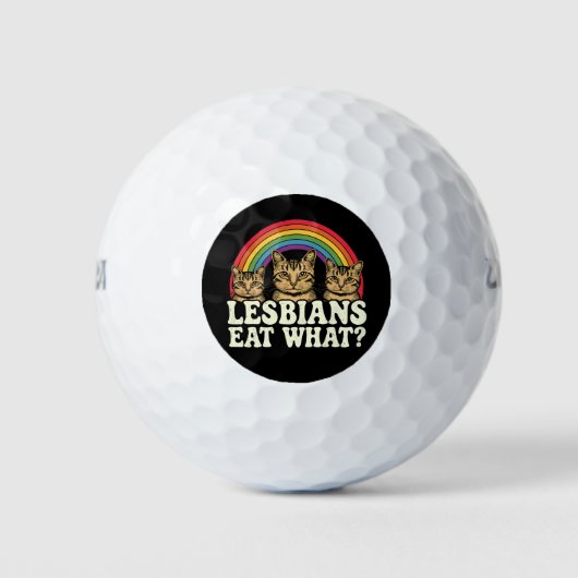 Lesbiennes eten wat  LGBT Pride Maand Meme Golfballen (Voorkant)
