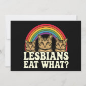 Lesbiennes eten wat LGBT Pride Maand Meme Kaart (Voorkant)