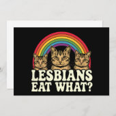 Lesbiennes eten wat LGBT Pride Maand Meme Kaart (Voorkant / Achterkant)