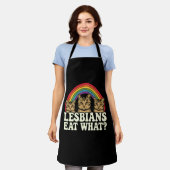 Lesbiennes eten wat  LGBT Pride Maand Meme Schort (Gedragen)