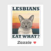 Lesbiennes eten wat? sticker (Vel)