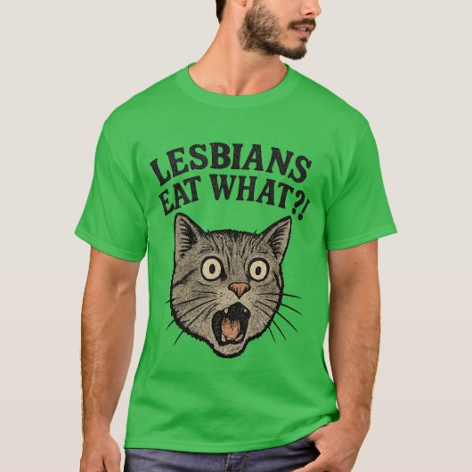 Lesbiennes eten wat t-shirt (Voorkant)