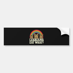 Lesbiennes eten wat Vintage LGBT Pride Month Meme Bumpersticker