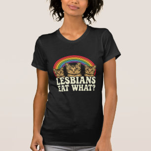 Lesbiennes eten wat Vintage LGBT Pride Month Meme T-shirt