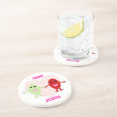 Lesbiennes Houden van Hartdruiven Aangepaste Onder Zandsteen Onderzetter (Zijkant)