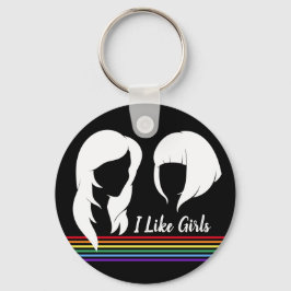 Lesbiennes ik hou van meisjes Gay Women Pride Sleutelhanger