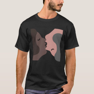 Lesbiennes Kissing LGBT Homoseksueel Biseksueel Ga T-shirt