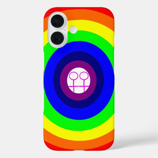 Lesbiennes Rond Regenboog Case-Mate iPhone Case (Achterkant)