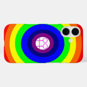 Lesbiennes Rond Regenboog Case-Mate iPhone Case (Achterkant (horizontaal))