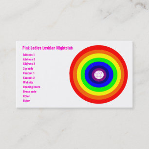 Lesbiennes Ronde Rainbow Custom Visitekaartje