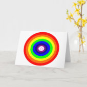 Lesbiennes Ronde Regenboog Wenskaart Kaart (Gele Bloem)