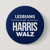 Lesbiennes voor Harris Walz Ronde Button 7,6 Cm (Voorkant)