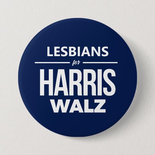 Lesbiennes voor Harris Walz Ronde Button 7,6 Cm (Voorkant)