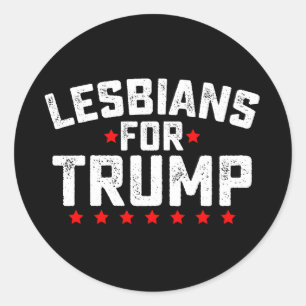 Lesbiennes voor Trump LGBTQ presidentsverkiezingen Ronde Sticker