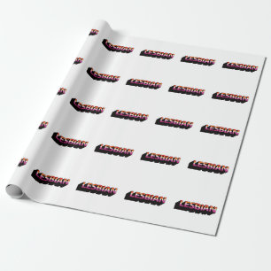 LESBIENSE 3D-vlag Cadeaupapier