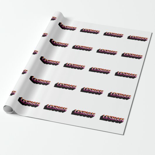 LESBIENSE 3D-vlag Cadeaupapier (Uitgerold)