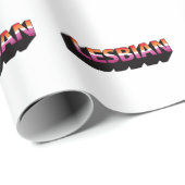 LESBIENSE 3D-vlag Cadeaupapier (Rol Hoek)