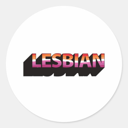 LESBIENSE 3D-vlag Ronde Sticker (Voorkant)
