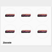 LESBIENSE 3D-vlag Ronde Sticker (Vel)