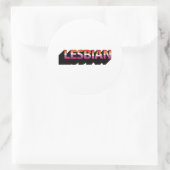LESBIENSE 3D-vlag Ronde Sticker (Tas)