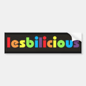 Lesbilicieuze (banner) Bumpersticker (Voorkant)