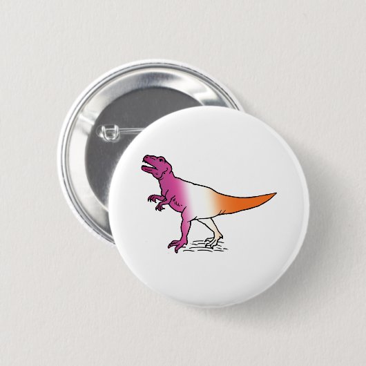 Lesbisaurus Ronde Button 5,7 Cm (Voorkant /achterkant)