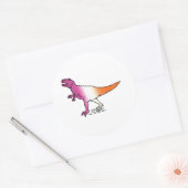 Lesbisaurus Ronde Sticker (Envelop)