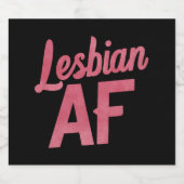 Lesbisch AF Bloem LGBT Pride Gay Love Parade Bier Etiket (Enkel label)