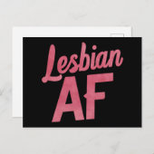 Lesbisch AF Bloem LGBT Pride Gay Love Parade Briefkaart (Voorkant / Achterkant)