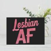 Lesbisch AF Bloem LGBT Pride Gay Love Parade Kaart (Staand voorkant)