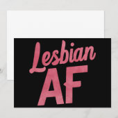 Lesbisch AF Bloem LGBT Pride Gay Love Parade Kaart (Voorkant / Achterkant)