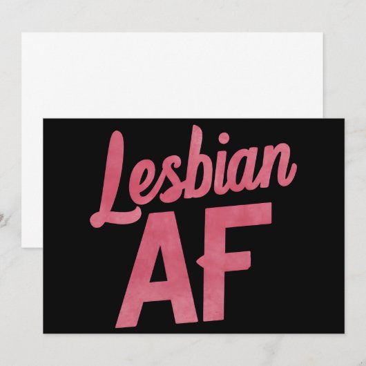 Lesbisch AF Bloem LGBT Pride Gay Love Parade Kaart (Voorkant / Achterkant)