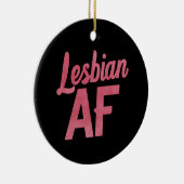 Lesbisch AF Bloem LGBT Pride Gay Love Parade Keramisch Ornament (Rechts)