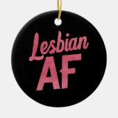 Lesbisch AF Bloem LGBT Pride Gay Love Parade Keramisch Ornament (Voorkant)