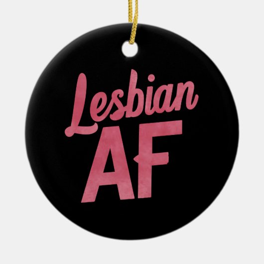 Lesbisch AF Bloem LGBT Pride Gay Love Parade Keramisch Ornament (Voorkant)