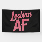 Lesbisch AF Bloem LGBT Pride Gay Love Parade Spandoek (Horizontaal)
