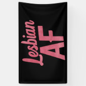 Lesbisch AF Bloem LGBT Pride Gay Love Parade Spandoek (Verticaal)